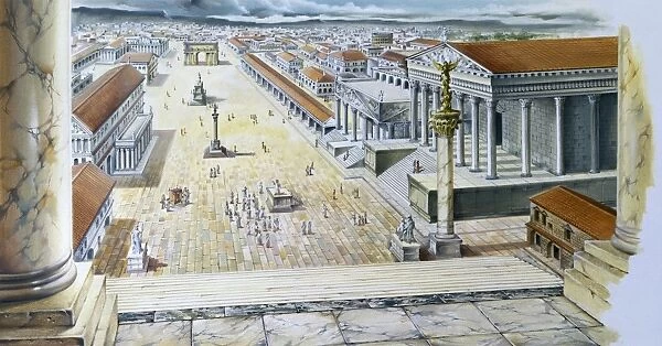 The forum of the city of Rome during the imperial