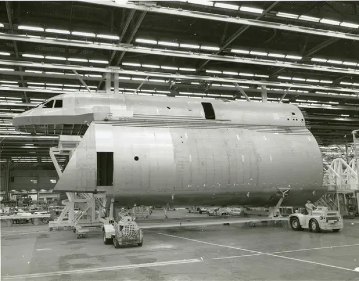 Framed Print : The forward fuselage of the first Lockheed C-5A Galaxy i? Framed Print : The forward fuselage of the first Lockheed C-5A Galaxy i?