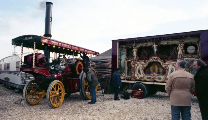 Framed Print : Foster Showmans Tractor 13149, Venture Framed Print : Foster Showmans Tractor 13149, Venture