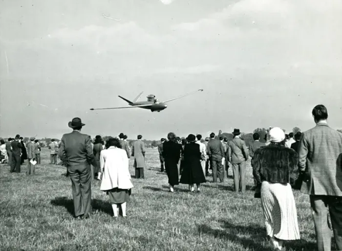 Framed Print : Fouga Cyclone at the 1950 Royal Aeronautical Society Gar? Framed Print : Fouga Cyclone at the 1950 Royal Aeronautical Society Gar?