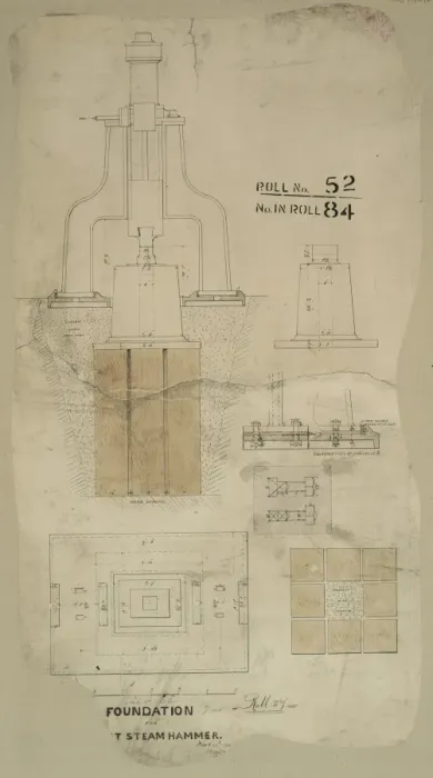 Framed Print : Foundation for 30 cwt steam hammer Framed Print : Foundation for 30 cwt steam hammer