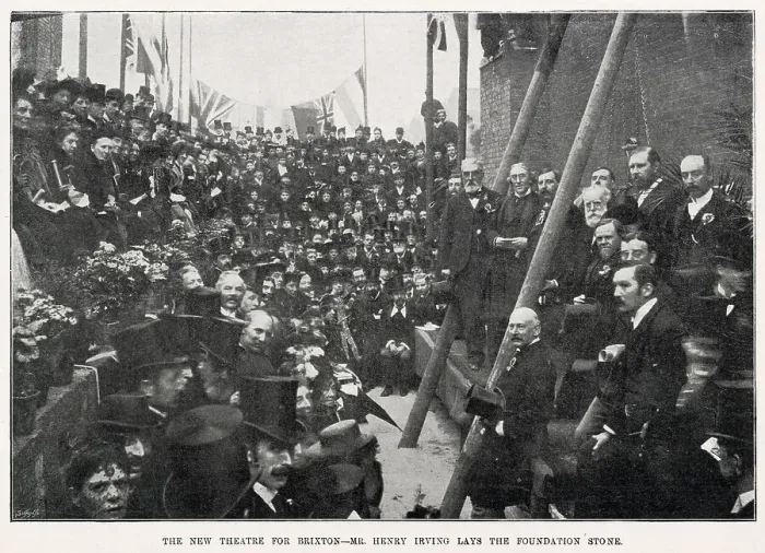 Framed Print : Foundation Stone for New Brixton Theatre 1894 Framed Print : Foundation Stone for New Brixton Theatre 1894