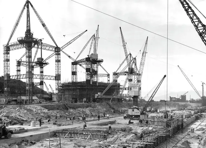 Framed Print : Foundations of Hunterston Power Station, Ayrshire, Scotland
