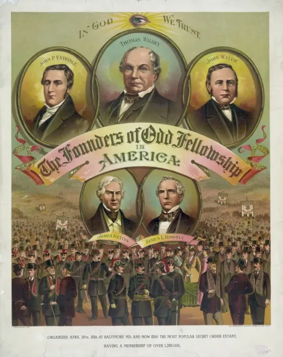Framed Print : The founders of odd fellowship in America Framed Print : The founders of odd fellowship in America