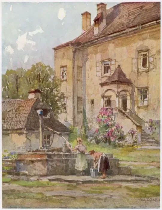 Framed Print : Fountain, Austria Framed Print : Fountain, Austria