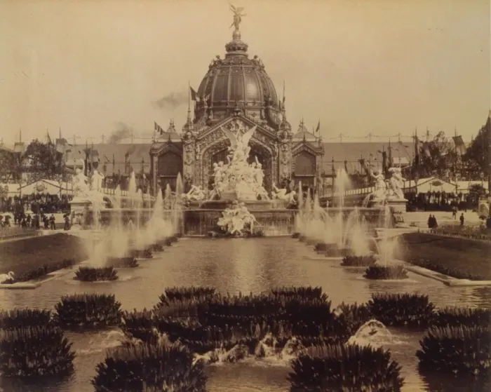 Framed Print : Fountain Coutan and the Central Dome, Paris Exposition, 1889 Framed Print : Fountain Coutan and the Central Dome, Paris Exposition, 1889