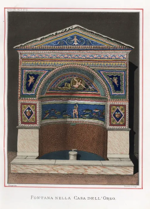 Framed Print : Fountain from Regio VII. II. 45, House of the Bear, Pompeii Framed Print : Fountain from Regio VII. II. 45, House of the Bear, Pompeii