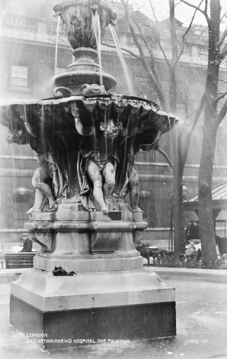 Framed Print : The Fountain at St. Bartholomew's Hospital Framed Print : The Fountain at St. Bartholomew's Hospital