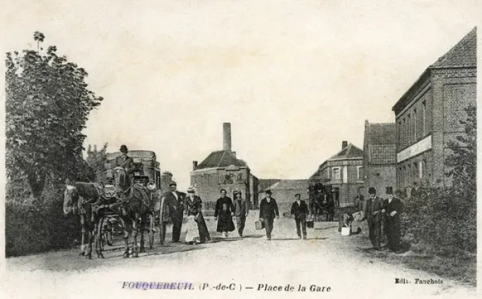 Framed Print : Fouquereuil (Pas-de-Calais) - Place de la Gare - France Framed Print : Fouquereuil (Pas-de-Calais) - Place de la Gare - France