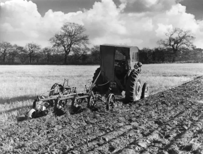 Framed Print : Four-Furrow Tractor Framed Print : Four-Furrow Tractor