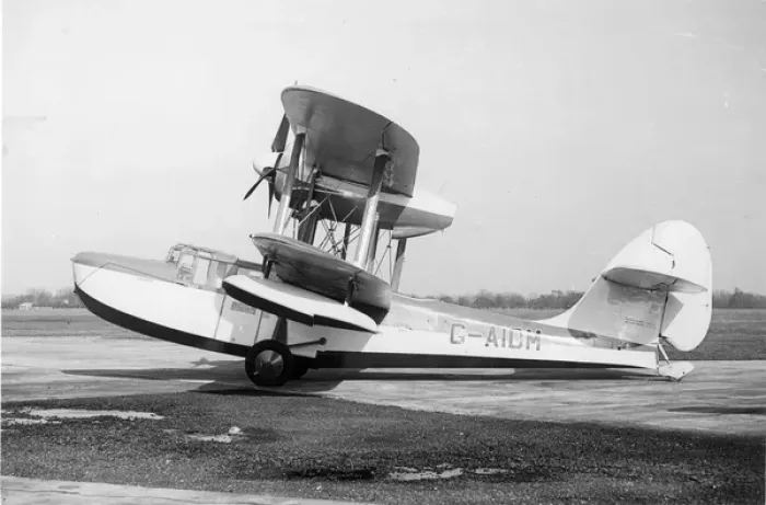 Framed Print : A four-seat civil Supermarine Sea Otter G-AIDM