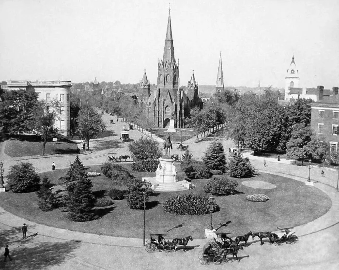 Framed Print : Fourteenth Street Circle Washington DC USA early 1900s Framed Print : Fourteenth Street Circle Washington DC USA early 1900s