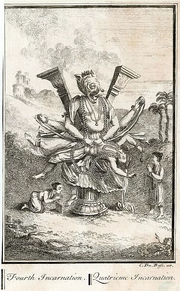 Fourth avatar of the Hindu god Vishnu