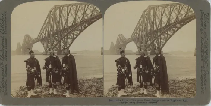 Framed Print : The Fourth Bridge with Three Highland Gaurds Framed Print : The Fourth Bridge with Three Highland Gaurds