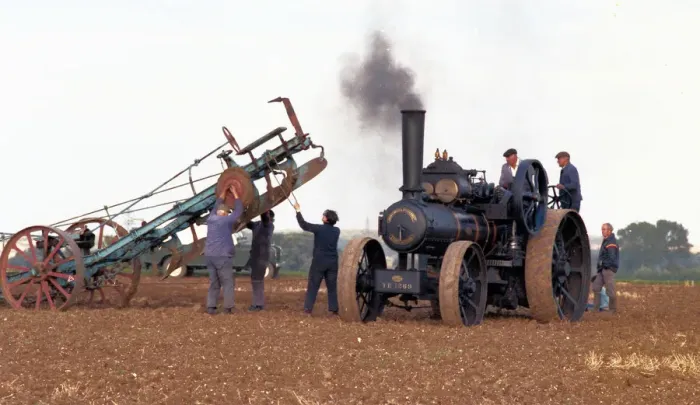 Framed Print : Fowler Ploughing Engine YB1269 in action Framed Print : Fowler Ploughing Engine YB1269 in action