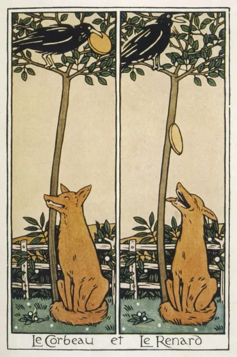 Framed Print : The Fox and the Crow Framed Print : The Fox and the Crow