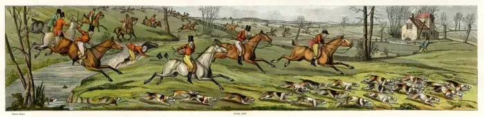 Framed Print : Fox hunting, full cry 1820 Framed Print : Fox hunting, full cry 1820