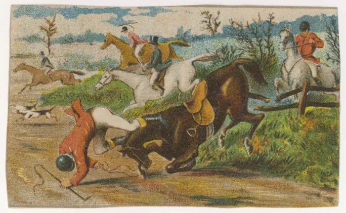 Framed Print : Fox Hunting Accident Framed Print : Fox Hunting Accident