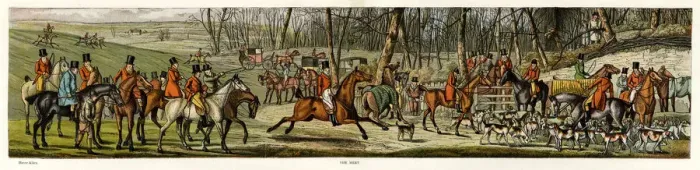 Framed Print : Fox hunting, the meet 1820 Framed Print : Fox hunting, the meet 1820