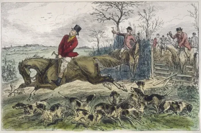 Framed Print : Foxhunting (Leech) Framed Print : Foxhunting (Leech)