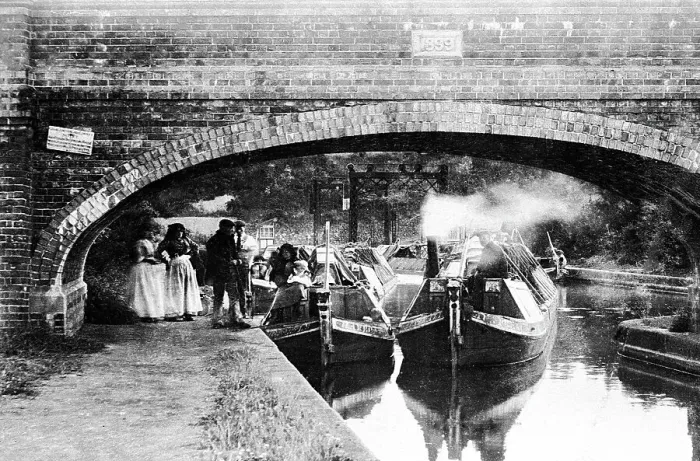 Framed Print : Foxton Locks, Market Harborough, early 1900s Framed Print : Foxton Locks, Market Harborough, early 1900s