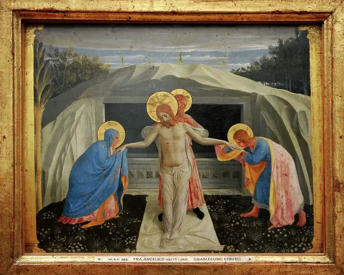 Framed Print : Fra Angelico (1395-1455). Italian painter. Entombment of Chr