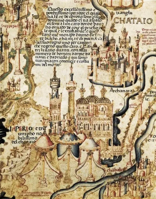 Framed Print : Fra Mauro ( -1460). Fra Mauro map. 1459. Detail Framed Print : Fra Mauro ( -1460). Fra Mauro map. 1459. Detail