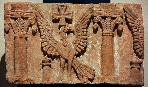 Fragment of a frieze. Apse of First Cathedral. 7th century