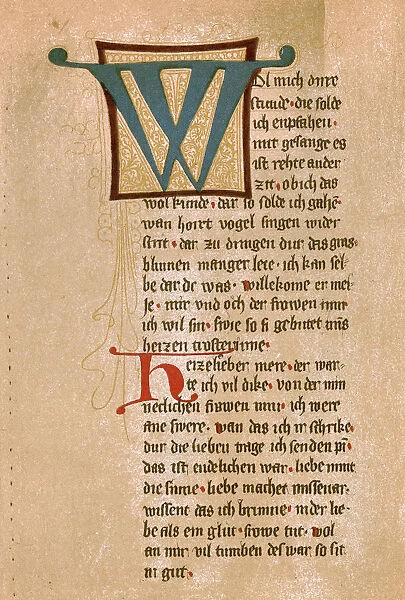 Fragment of a Minnesinger manuscript