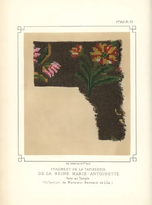 Framed Print : Fragment of a tapestry by Queen Marie Antoinette Framed Print : Fragment of a tapestry by Queen Marie Antoinette