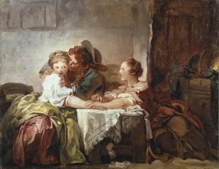 Framed Print : FRAGONARD, Jean Honor頨1732-1806). Captured Framed Print : FRAGONARD, Jean Honor頨1732-1806). Captured