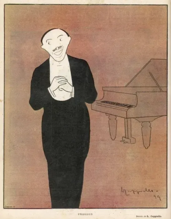 Framed Print : Fragson and Piano Framed Print : Fragson and Piano
