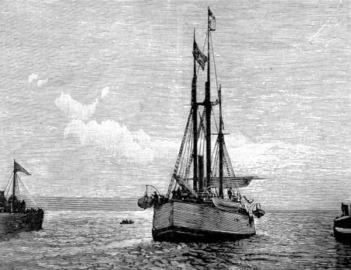 Framed Print : The Fram leaving Christiania, Norway, 1893 Framed Print : The Fram leaving Christiania, Norway, 1893