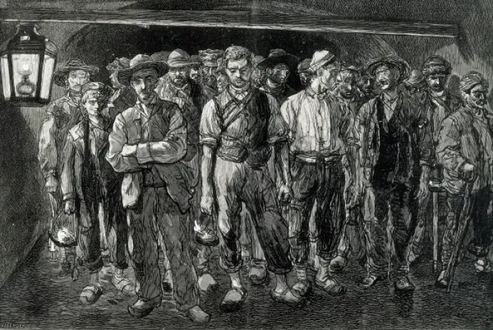 Framed Print : France (19th c. ). Economy. French miners. Engraving Framed Print : France (19th c. ). Economy. French miners. Engraving