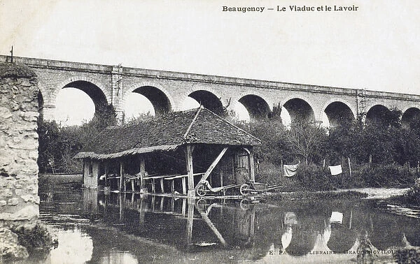 France, Beaugency - The Viaduct and Wash-house