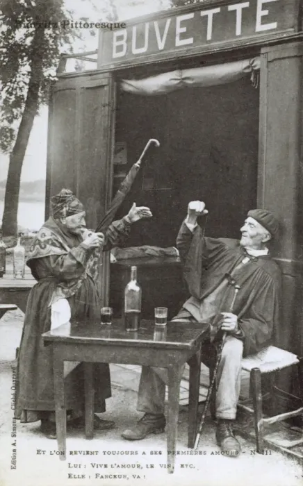Framed Print : France, Biarritz - Elderly drinkers argue Framed Print : France, Biarritz - Elderly drinkers argue