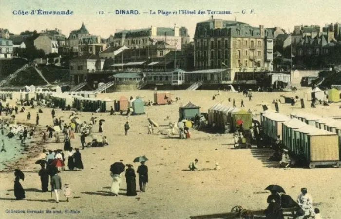 Framed Print : France / Dinard Beach 1905 Framed Print : France / Dinard Beach 1905