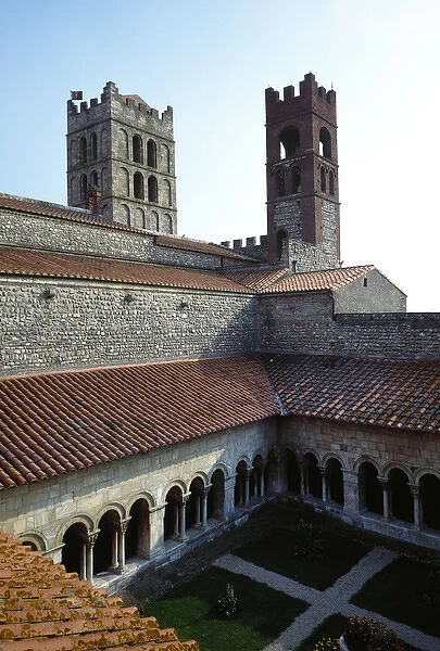 France. Elne Cathedral. Cloister. 12th-14th