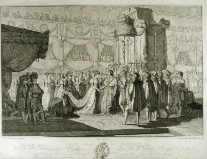 Framed Print : France. Marriage of Napoleon and Marie Louise Framed Print : France. Marriage of Napoleon and Marie Louise