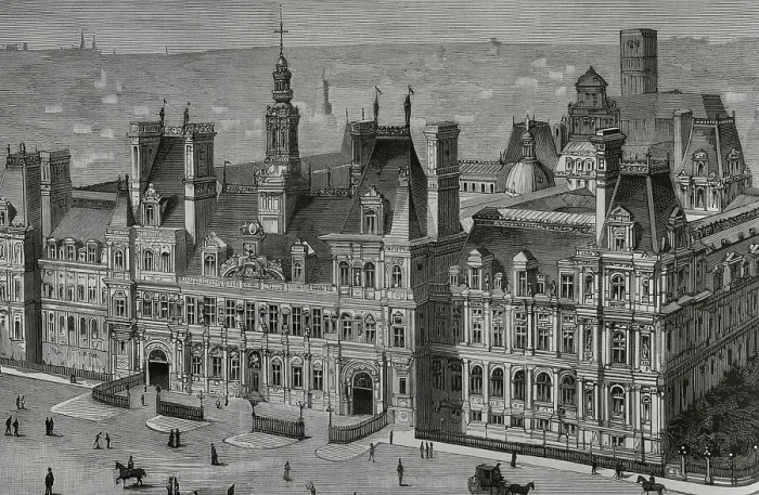 Framed Print : France, Paris. Hotel de Ville (City Hall) Framed Print : France, Paris. Hotel de Ville (City Hall)