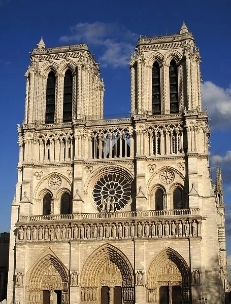 France. Paris. Notre Dame Cathedral. West front