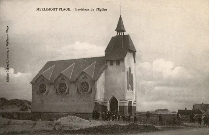 Framed Print : France, Pas-de-Calais Department - Merlimont-Plage - Church Framed Print : France, Pas-de-Calais Department - Merlimont-Plage - Church