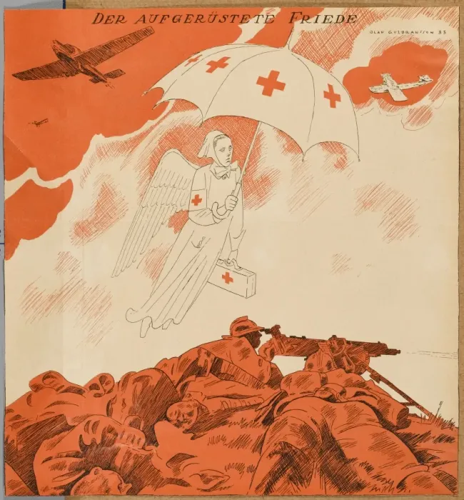 Framed Print : France and Red Cross