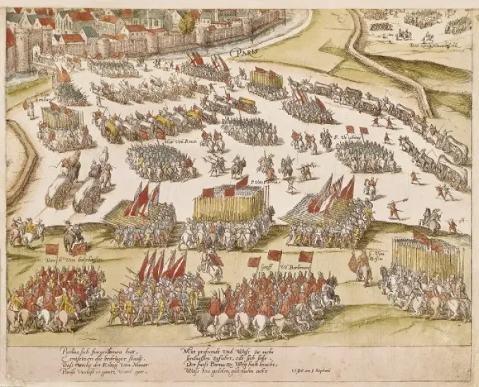 Framed Print : France. Religious Wars. The Protestant army of Framed Print : France. Religious Wars. The Protestant army of
