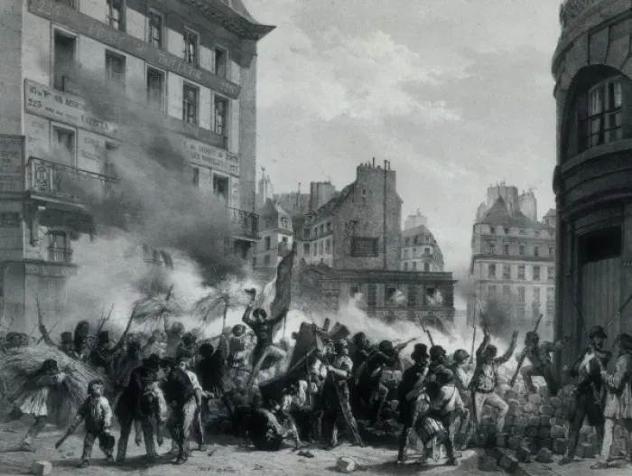 Framed Print : France. Revolution of 1848. Fight and taking Framed Print : France. Revolution of 1848. Fight and taking