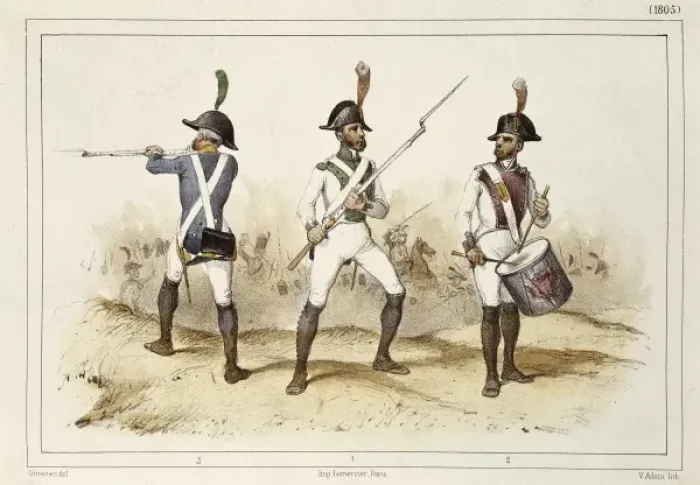 Framed Print : France. Uniforms of 1805. Litography Framed Print : France. Uniforms of 1805. Litography