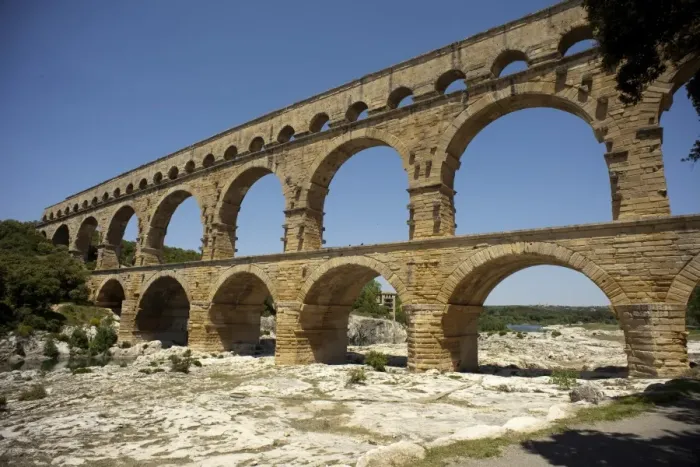Framed Print : FRANCE. Vers-Pont-du-Gard. Roman aqueduct Framed Print : FRANCE. Vers-Pont-du-Gard. Roman aqueduct