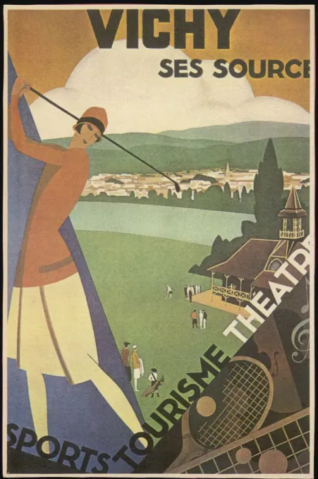 Framed Print : FRANCE / VICHY / GOLF 1925 Framed Print : FRANCE / VICHY / GOLF 1925