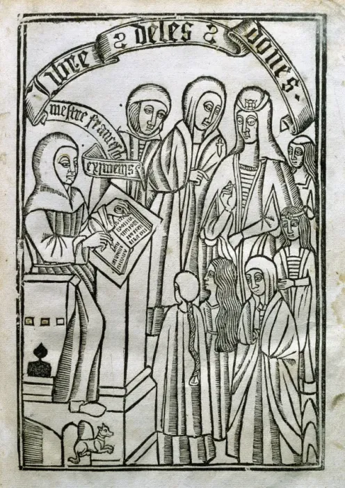 Framed Print : Francesc Eiximenis (c. 1327-1409). Llibre de les Dones (Book Framed Print : Francesc Eiximenis (c. 1327-1409). Llibre de les Dones (Book