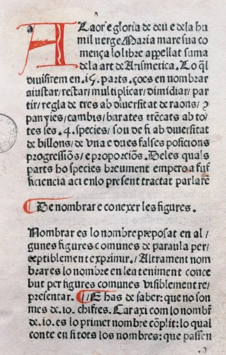 Framed Print : Francesc de Santcliment. Suma de la Art de la Arismetica. De Framed Print : Francesc de Santcliment. Suma de la Art de la Arismetica. De